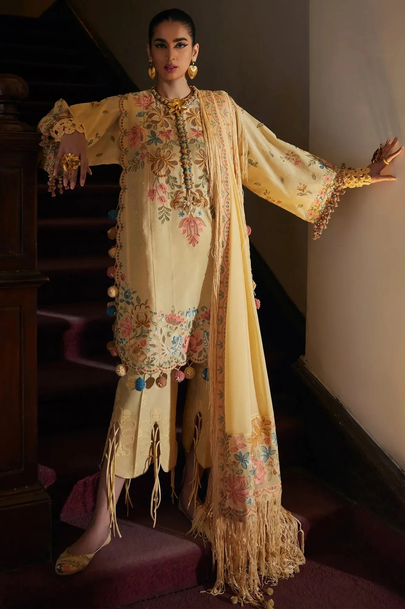 Elan Luxury Lawn 25 Yellow Lawn – view 1 – Poshaq