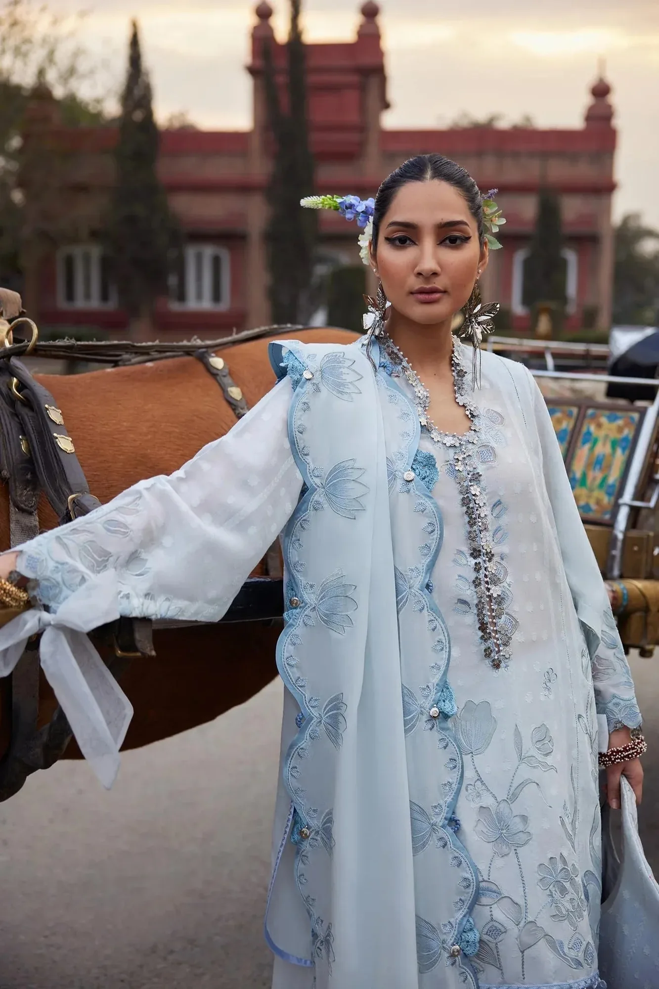 Elan Luxury Lawn 25 Blue Lawn – view 4 – Poshaq