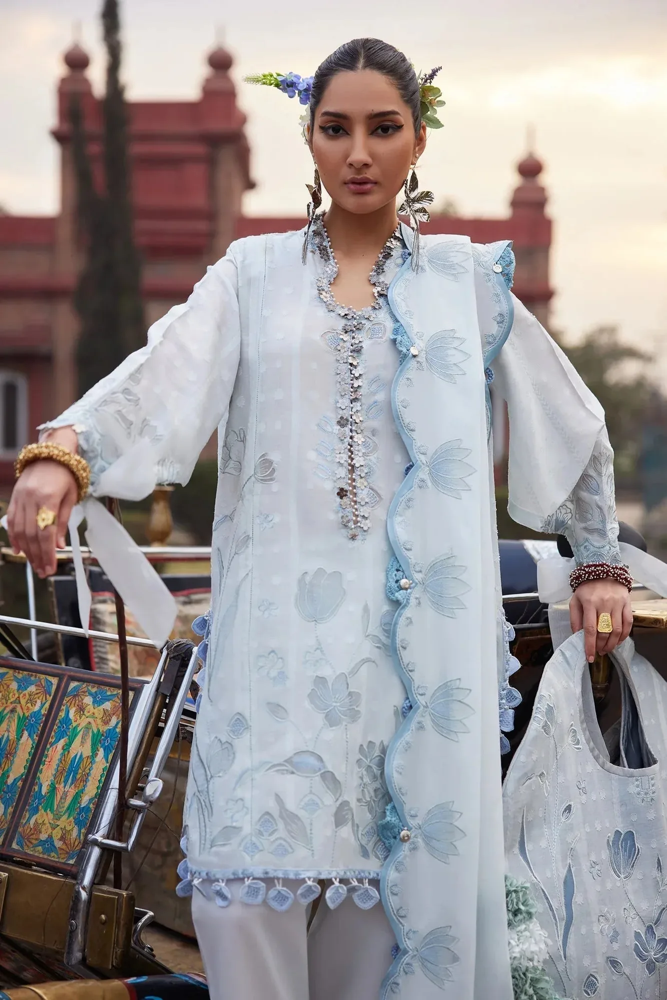 Elan Luxury Lawn 25 Blue Lawn – view 5 – Poshaq