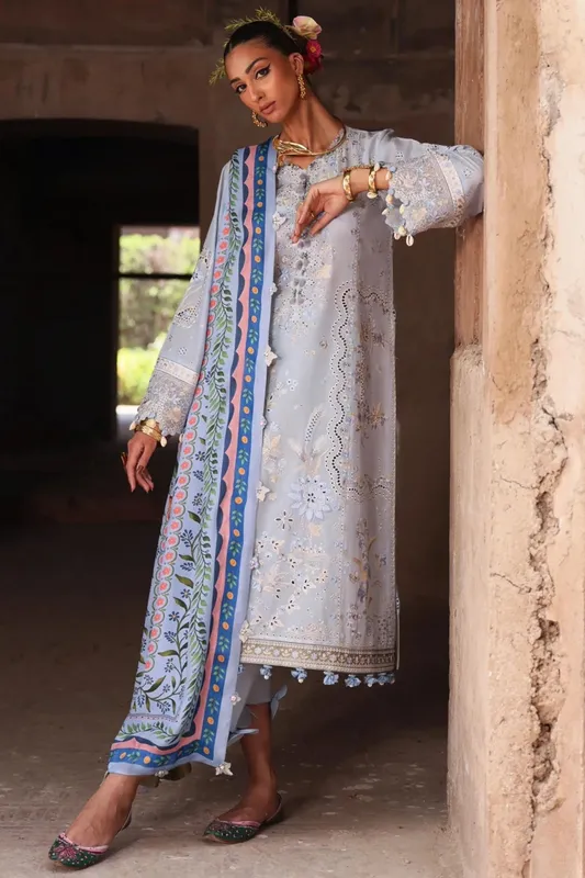 Elan Luxury Lawn 25 Grey Silk – view 1 – Poshaq