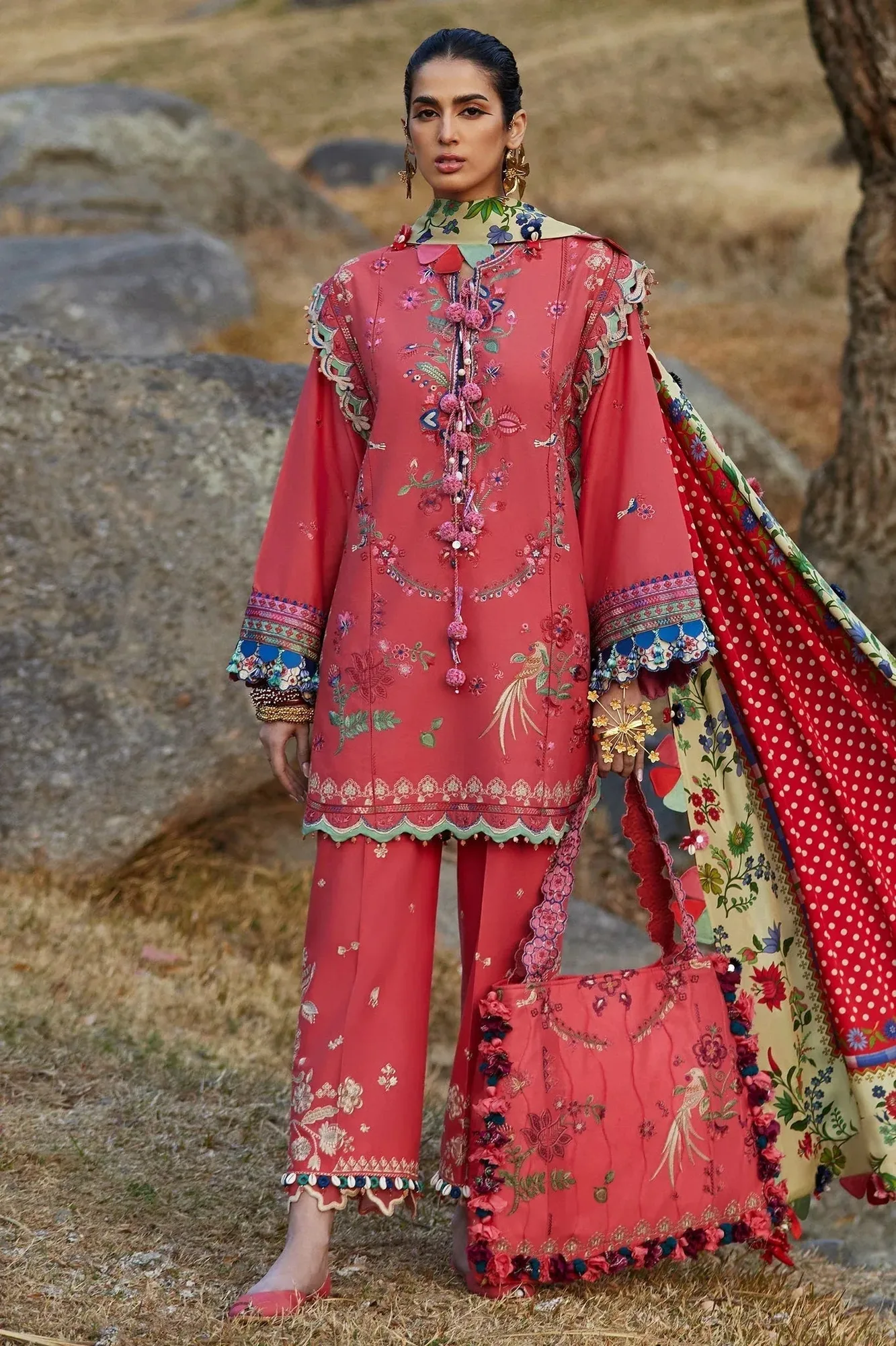 Elan Luxury Lawn 25 Melon Lawn – view 4 – Poshaq