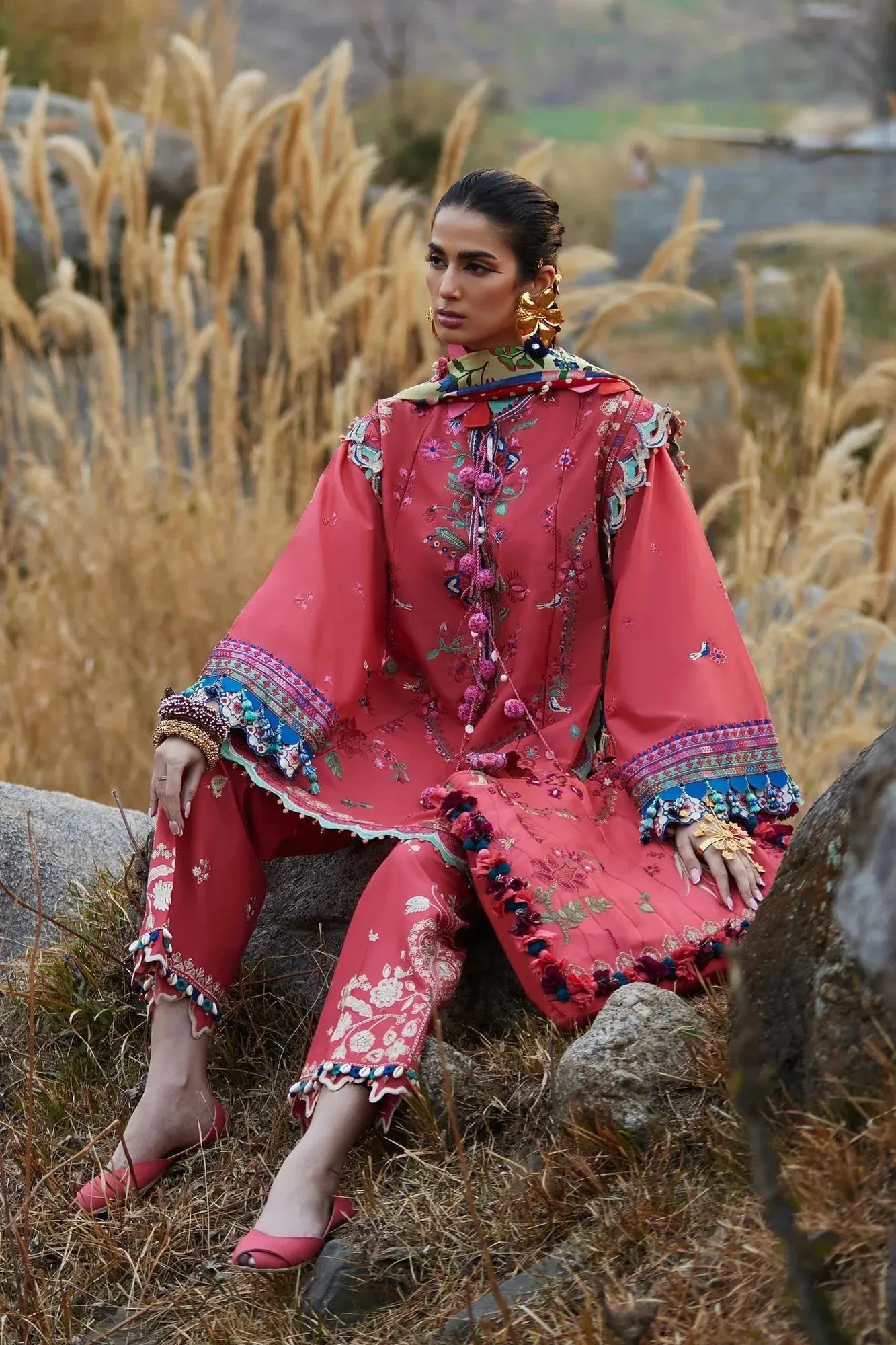 Elan Luxury Lawn 25 Melon Lawn – view 5 – Poshaq
