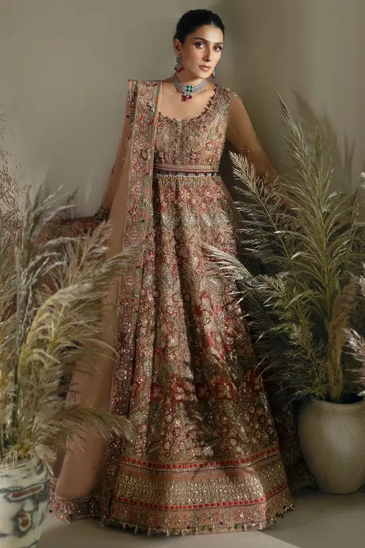 Elan Wedding Festive 24 Beige Organza – view 1 – Poshaq