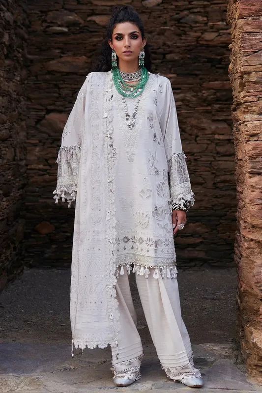 Elan Winter Collection 24 White Jacquard – view 1 – Poshaq
