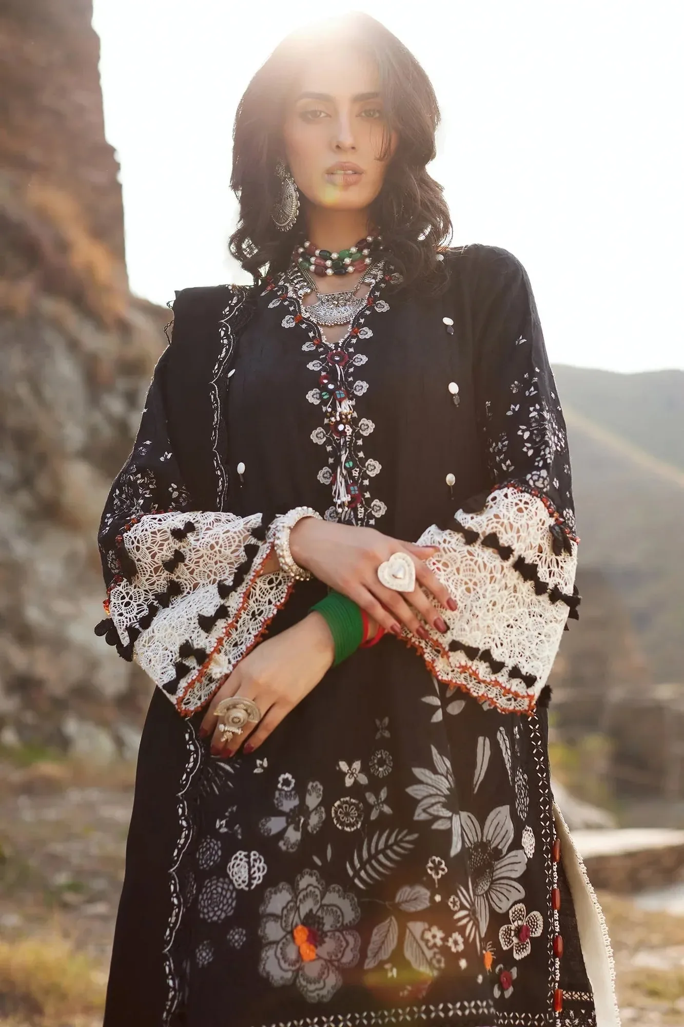 Elan Winter Collection 24 Black Jacquard – view 4 – Poshaq