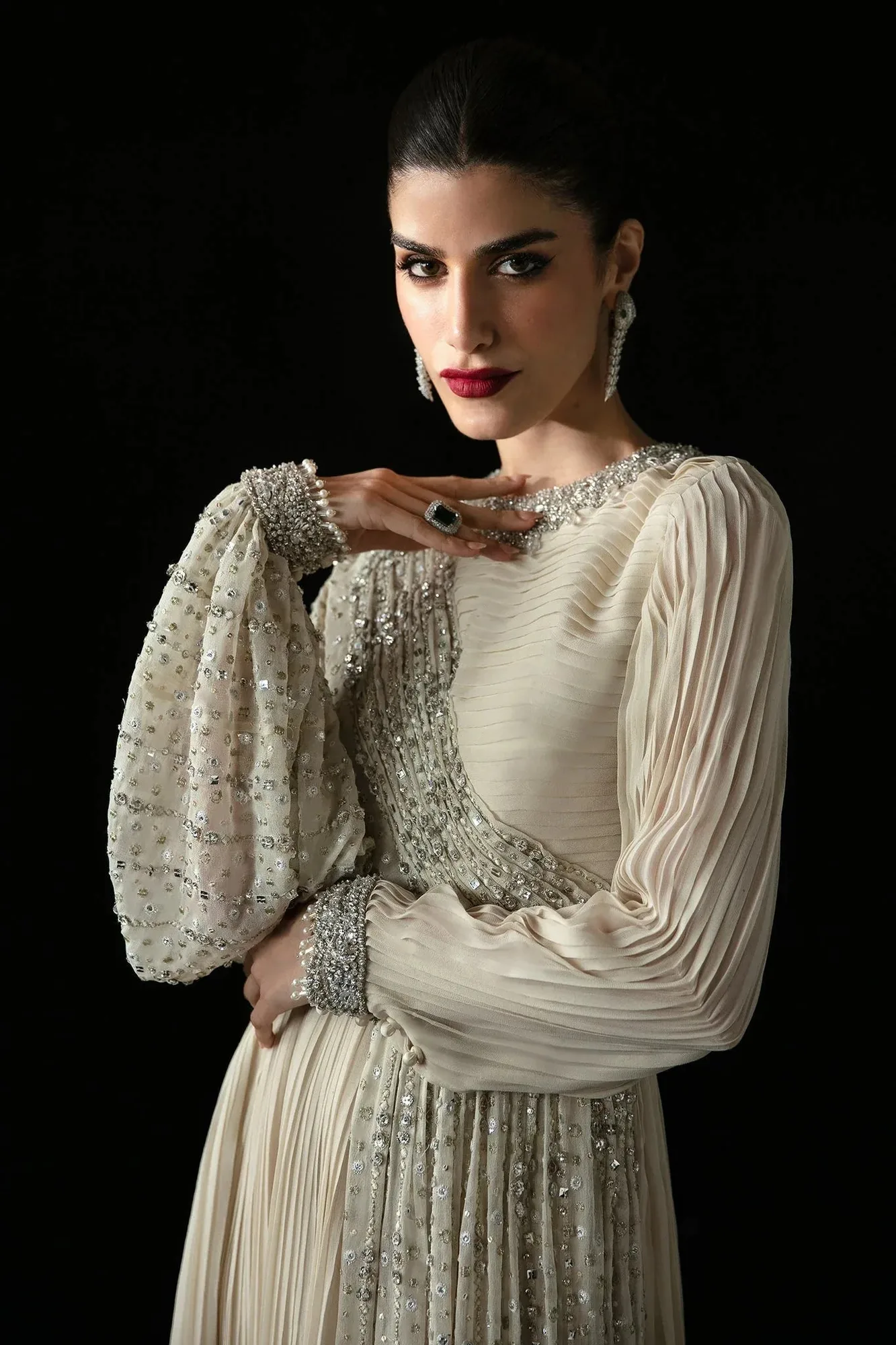 Elan Pret Crepusule Ivory Chiffon – view 4 – Poshaq