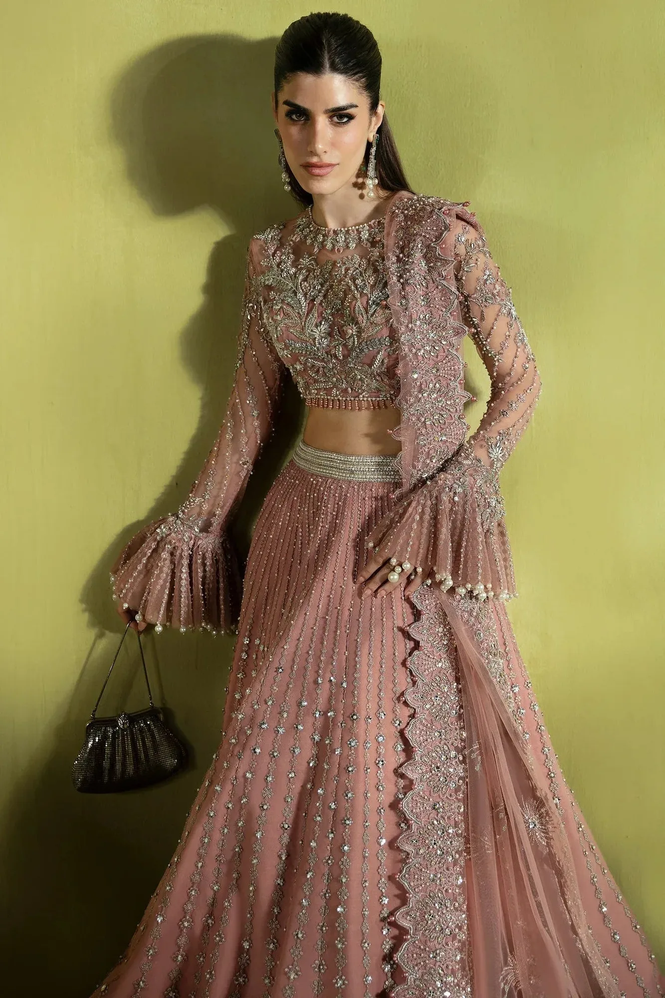 Elan Pret Crepusule Powder Pink Net – view 2 – Poshaq