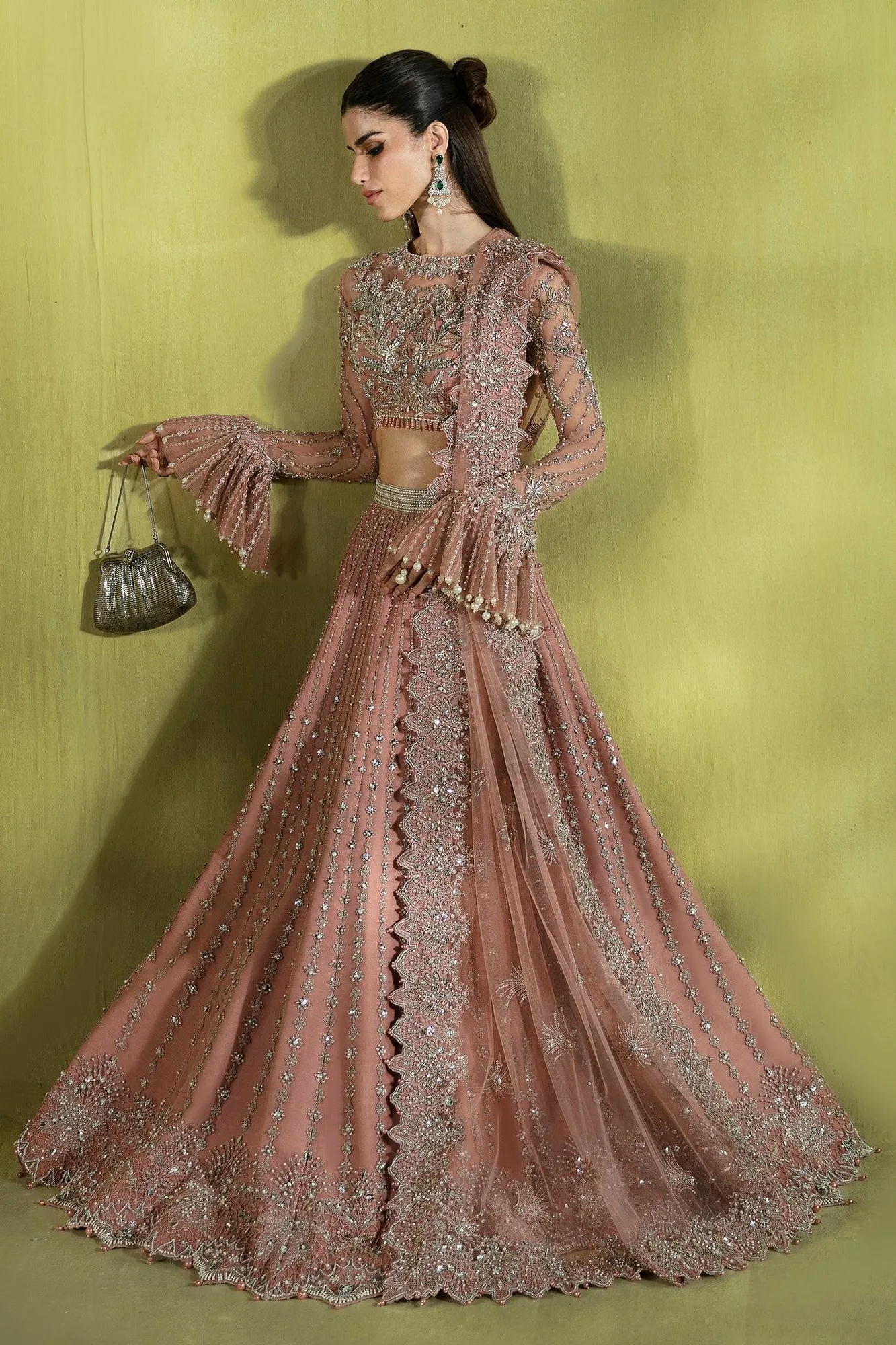 Elan Pret Crepusule Powder Pink Net – view 3 – Poshaq