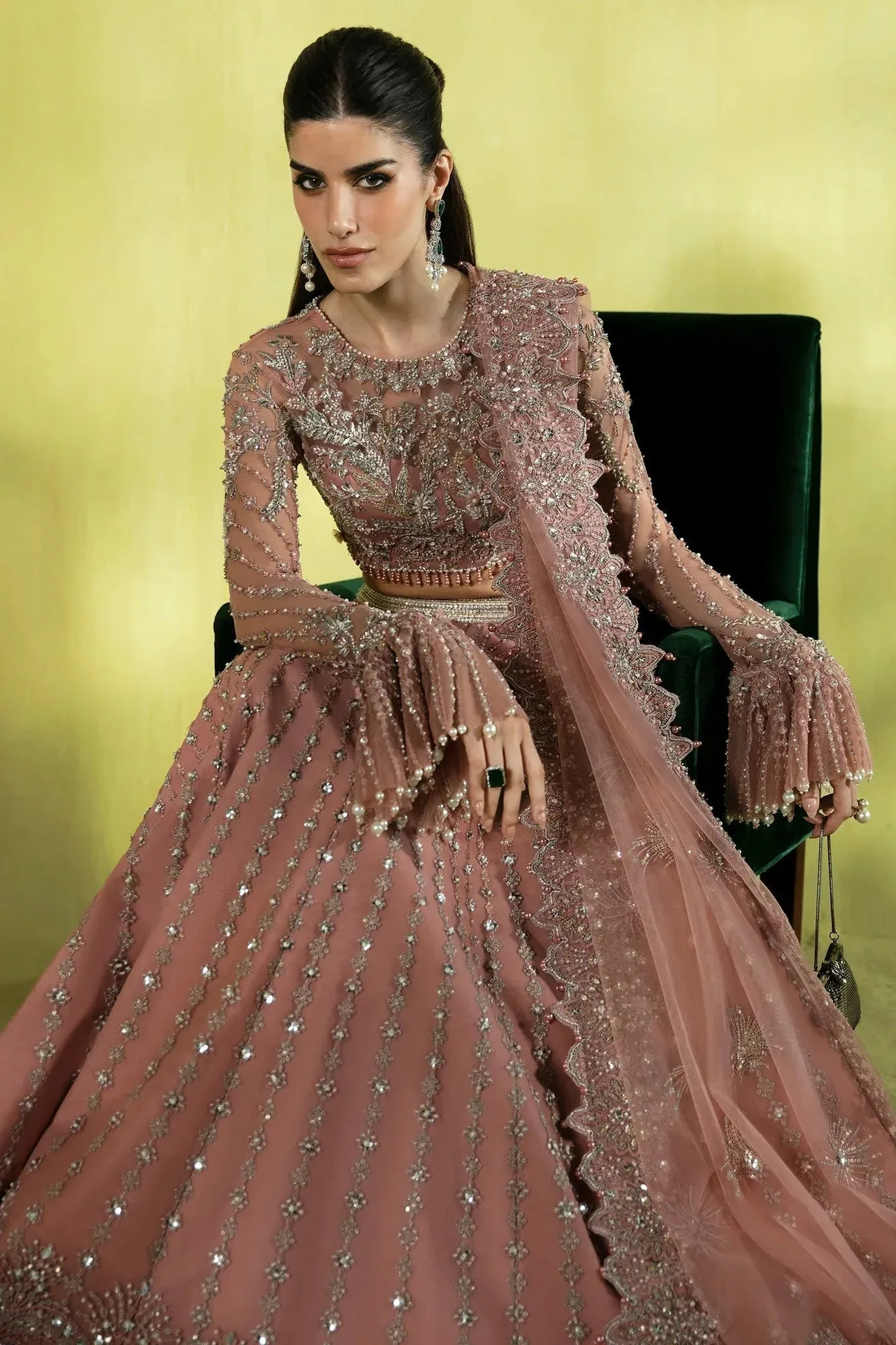 Elan Pret Crepusule Powder Pink Net – view 5 – Poshaq
