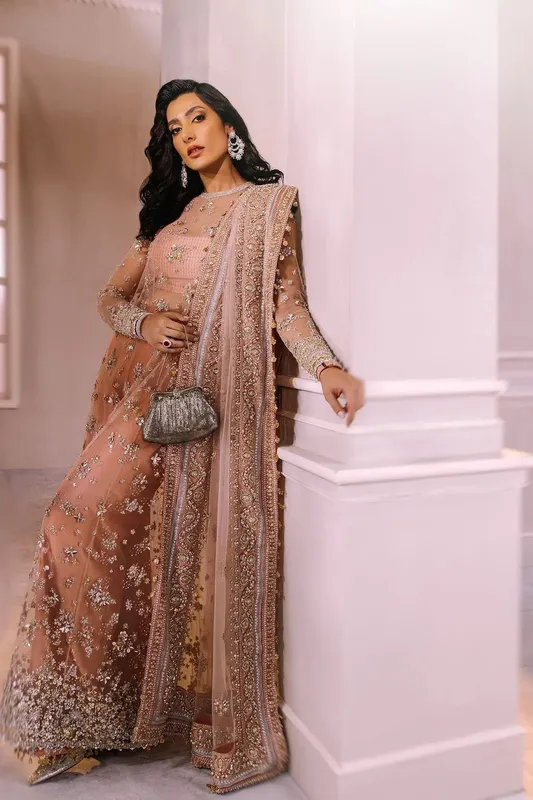 Elan Demi Couture Onirique Peach Net – view 1 – Poshaq