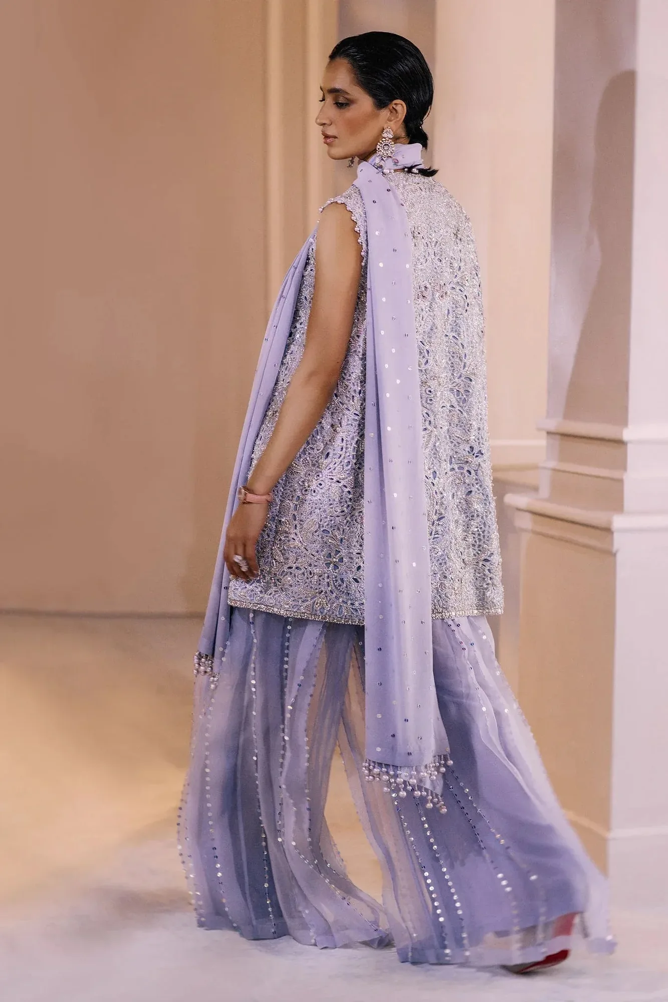 Elan Demi Couture Onirique Lavender Georgette – view 2 – Poshaq