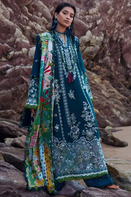 Elan Winter 23 Blue Organza – view 1 – Poshaq