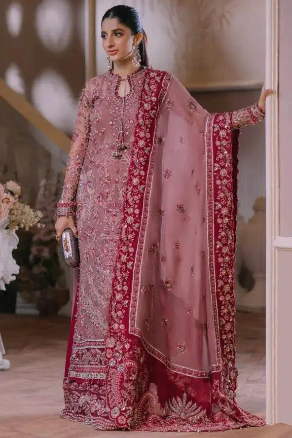 Elan Wedding Festive 23 Pink Raw Silk – view 1 – Poshaq