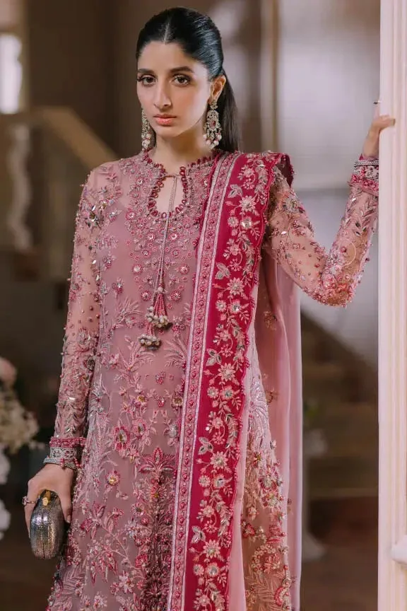 Elan Wedding Festive 23 Pink Raw Silk – view 3 – Poshaq