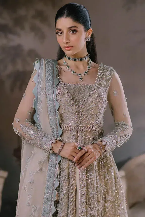 Elan Wedding Festive 23 Beige Raw Silk – view 2 – Poshaq