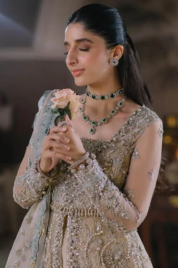 Elan Wedding Festive 23 Beige Raw Silk – view 4 – Poshaq
