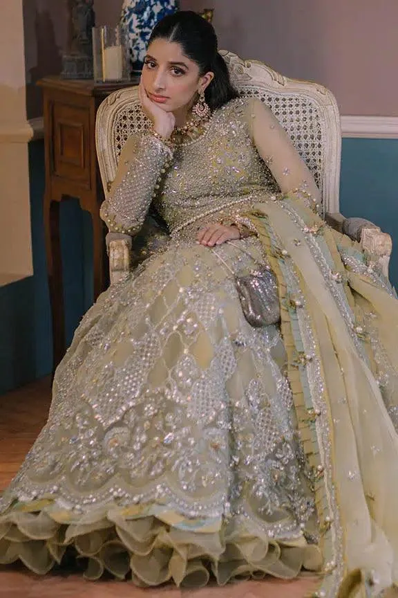 Elan Wedding Festive 23 Green Raw Silk – view 2 – Poshaq