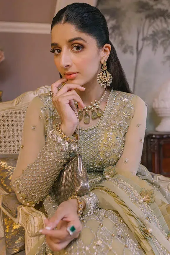Elan Wedding Festive 23 Green Raw Silk – view 5 – Poshaq