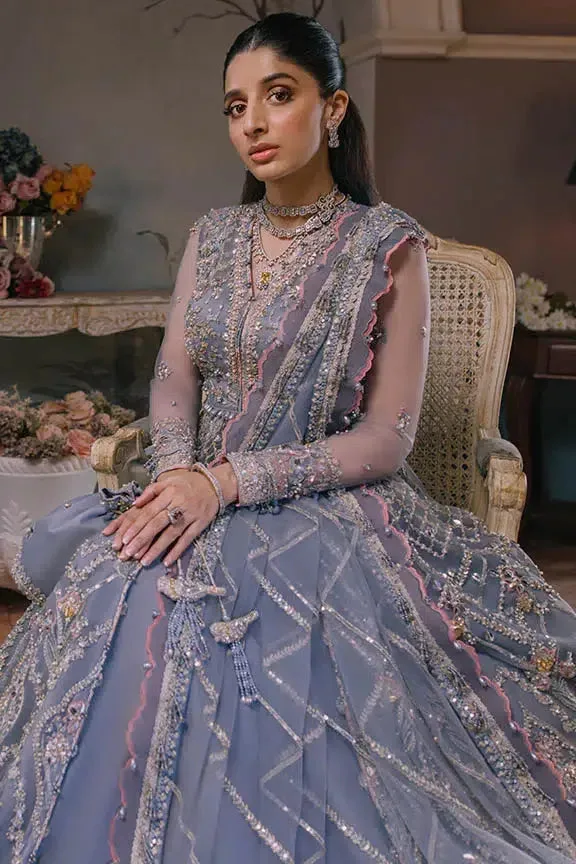 Elan Wedding Festive 23 Lavender Raw Silk – view 2 – Poshaq