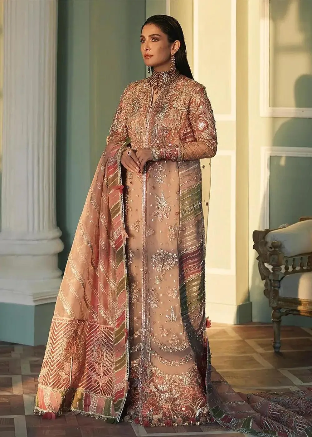 Elan Wedding Festive 23 Coral Organza – view 1 – Poshaq