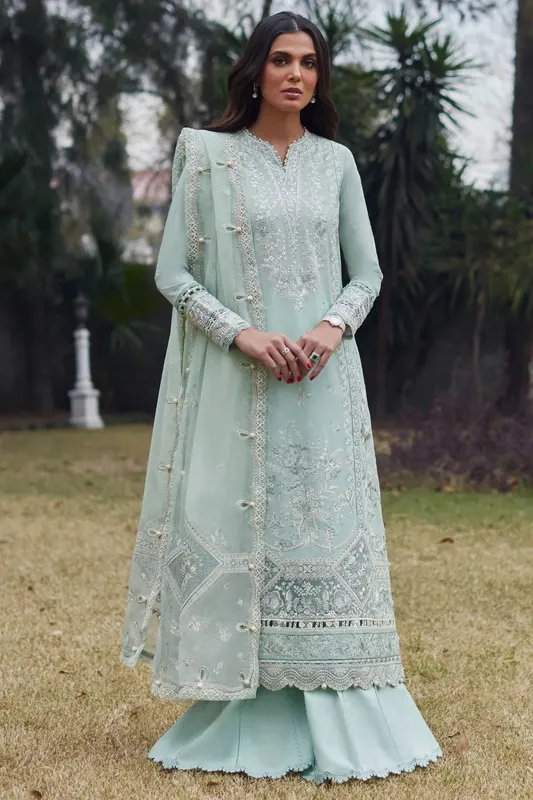 Elan Lawn24 Green Jacquard – view 1 – Poshaq