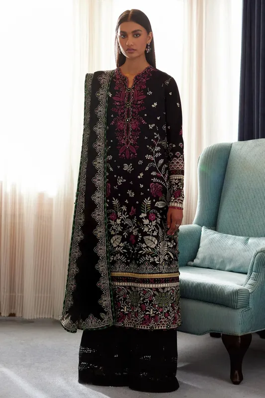 Elan Lawn24 Black Cambric – view 1 – Poshaq