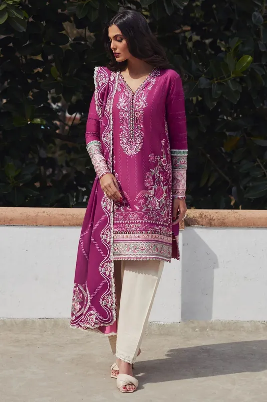 Elan Lawn24 Magenta Cambric – view 1 – Poshaq