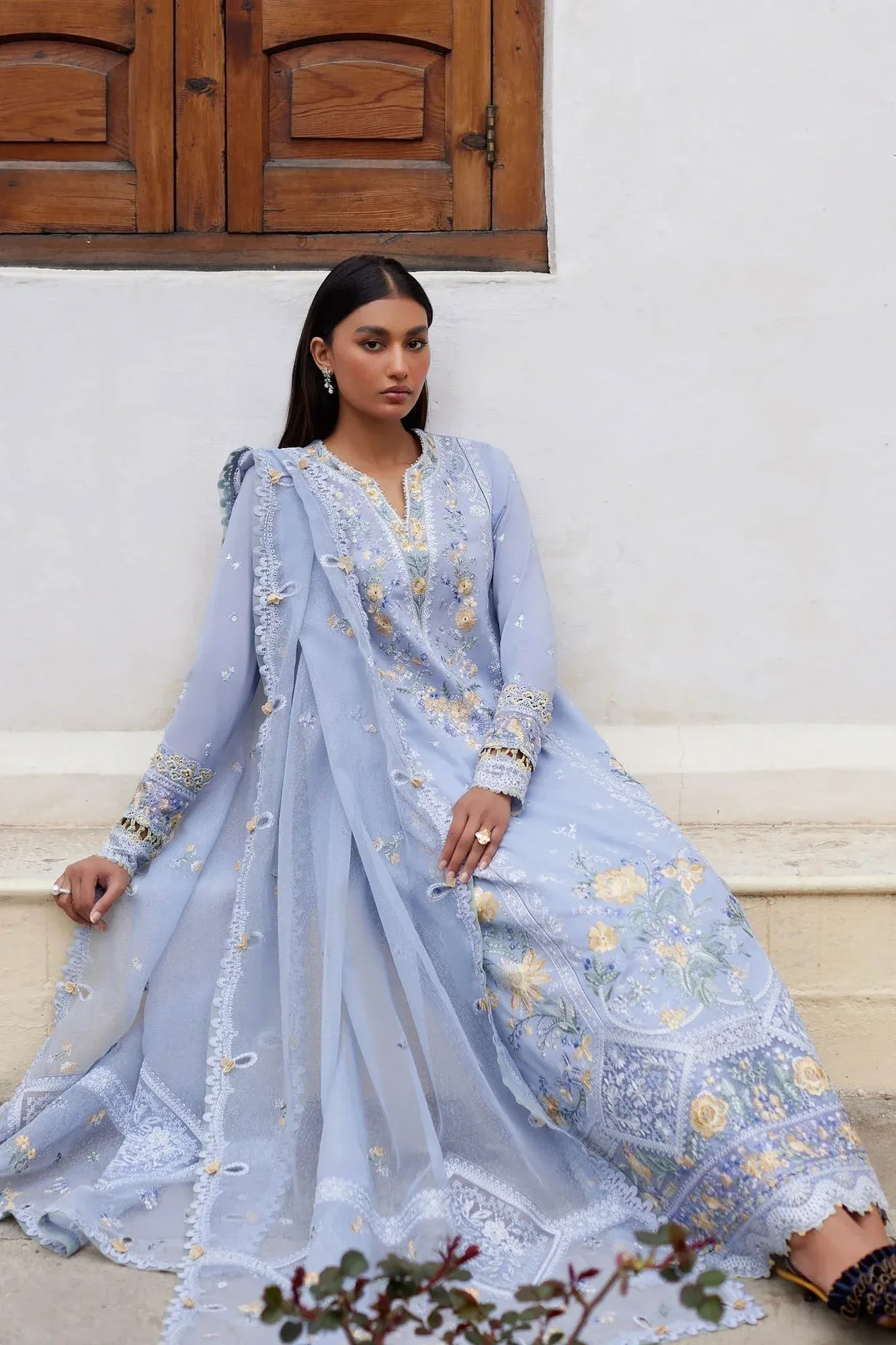 Elan Lawn24 Blue Jacquard – view 4 – Poshaq