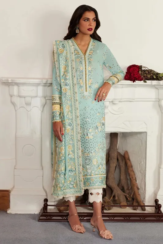 Elan Lawn24 Green Cambric – view 1 – Poshaq