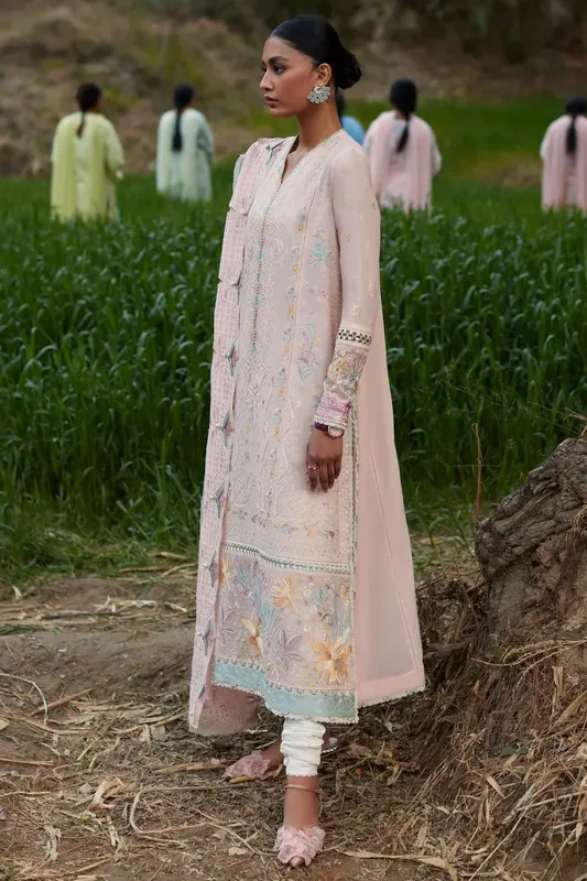 Elan Lawn24 Pink Jacquard – view 1 – Poshaq