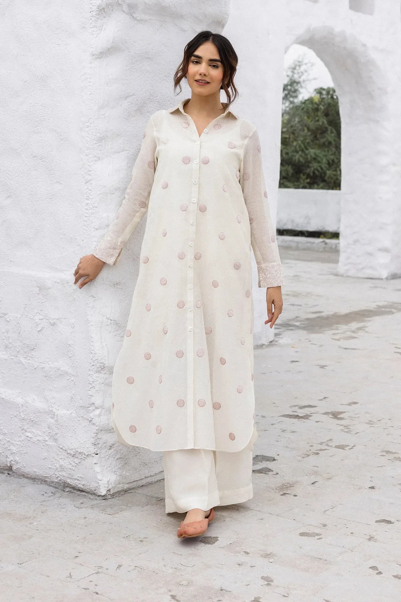 Erum Khan Ramadan Edition White Organza – view 1 – Poshaq
