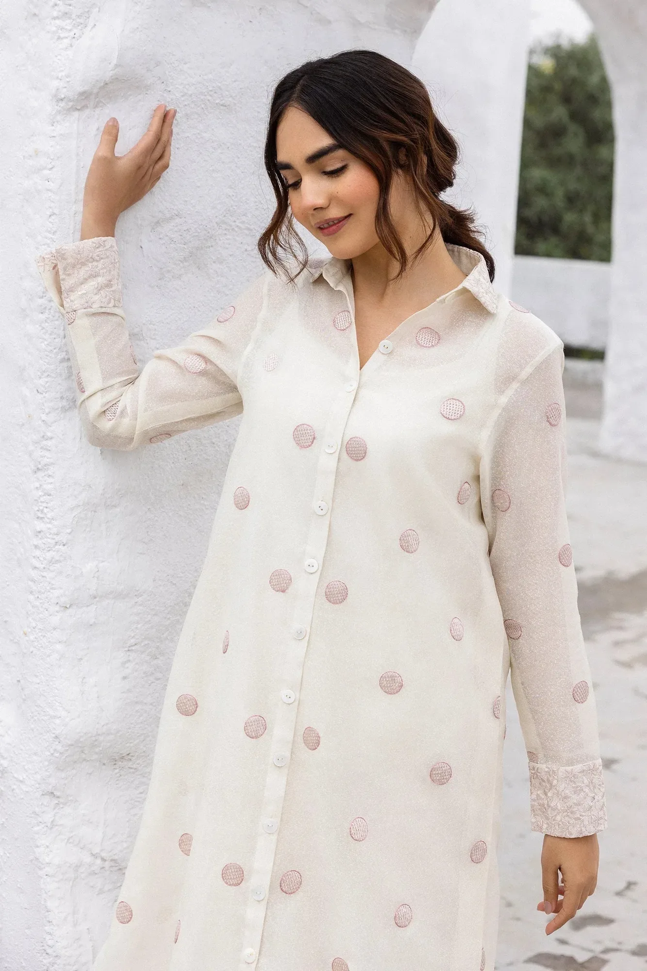 Erum Khan Ramadan Edition White Organza – view 4 – Poshaq