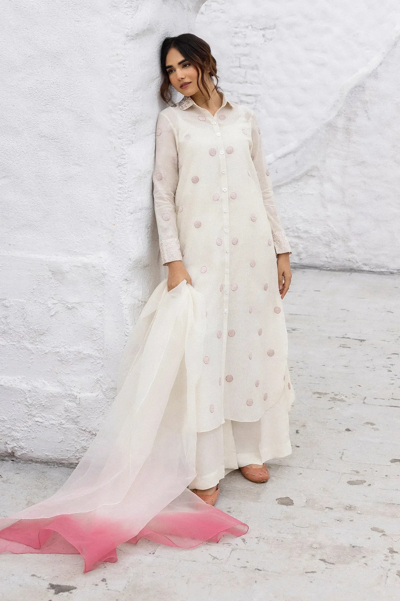 Erum Khan Ramadan Edition White Organza – view 5 – Poshaq