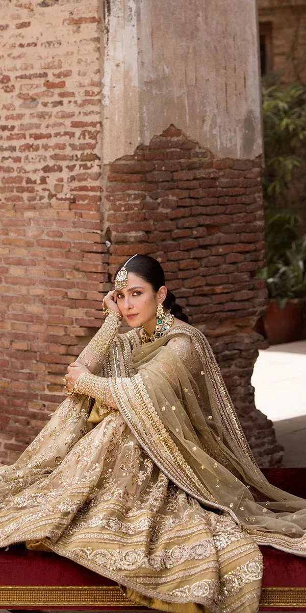 Erum Khan Jahan Wedding Formals Gold Tissue – view 6 – Poshaq
