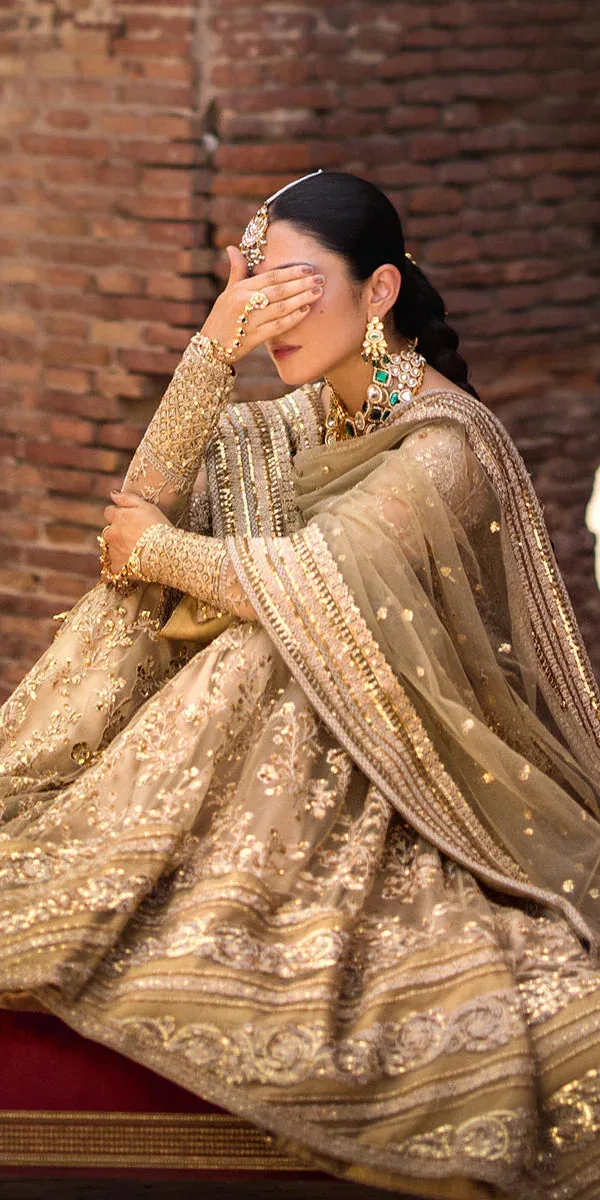 Erum Khan Jahan Wedding Formals Gold Tissue – view 7 – Poshaq
