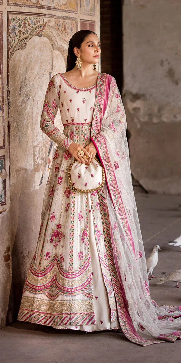 Erum Khan Jahan Wedding Formals Turquoise Raw Silk – view 1 – Poshaq