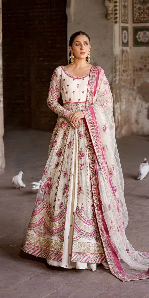 Erum Khan Jahan Wedding Formals Turquoise Raw Silk – view 3 – Poshaq