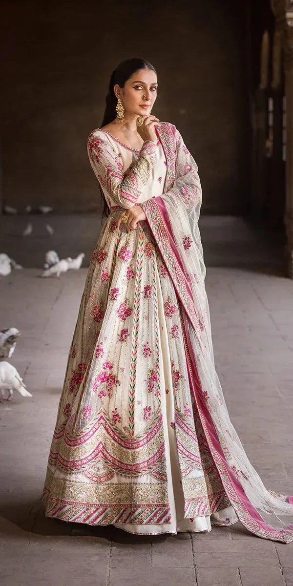 Erum Khan Jahan Wedding Formals Turquoise Raw Silk – view 4 – Poshaq
