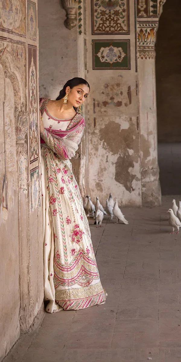 Erum Khan Jahan Wedding Formals Turquoise Raw Silk – view 7 – Poshaq