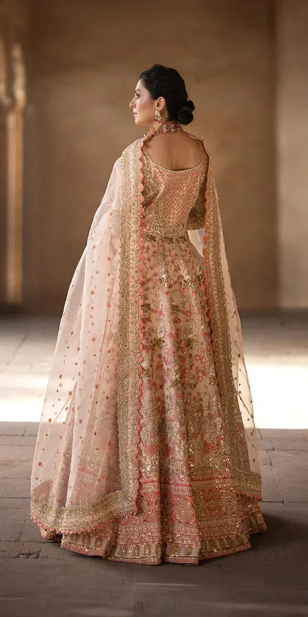 Erum Khan Jahan Wedding Formals Coral Organza – view 2 – Poshaq