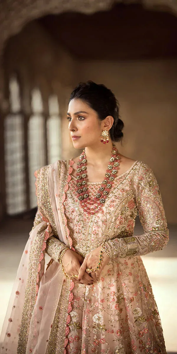 Erum Khan Jahan Wedding Formals Coral Organza – view 3 – Poshaq