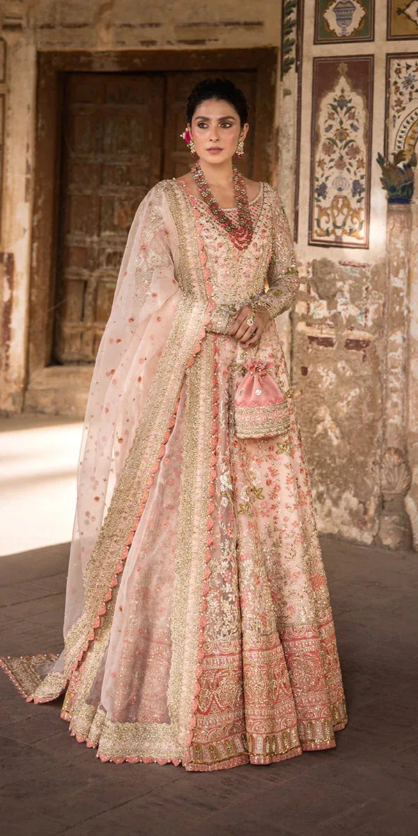 Erum Khan Jahan Wedding Formals Coral Organza – view 5 – Poshaq