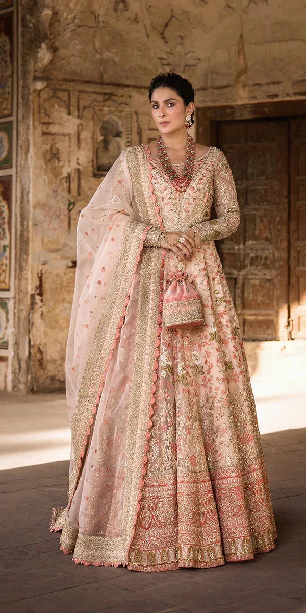 Erum Khan Jahan Wedding Formals Coral Organza – view 7 – Poshaq