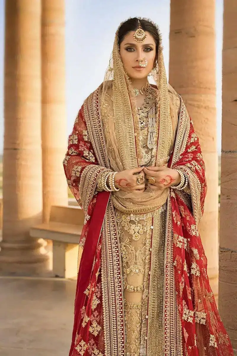 Erum Khan Jahan Wedding 23 Gold Raw Silk – view 6 – Poshaq