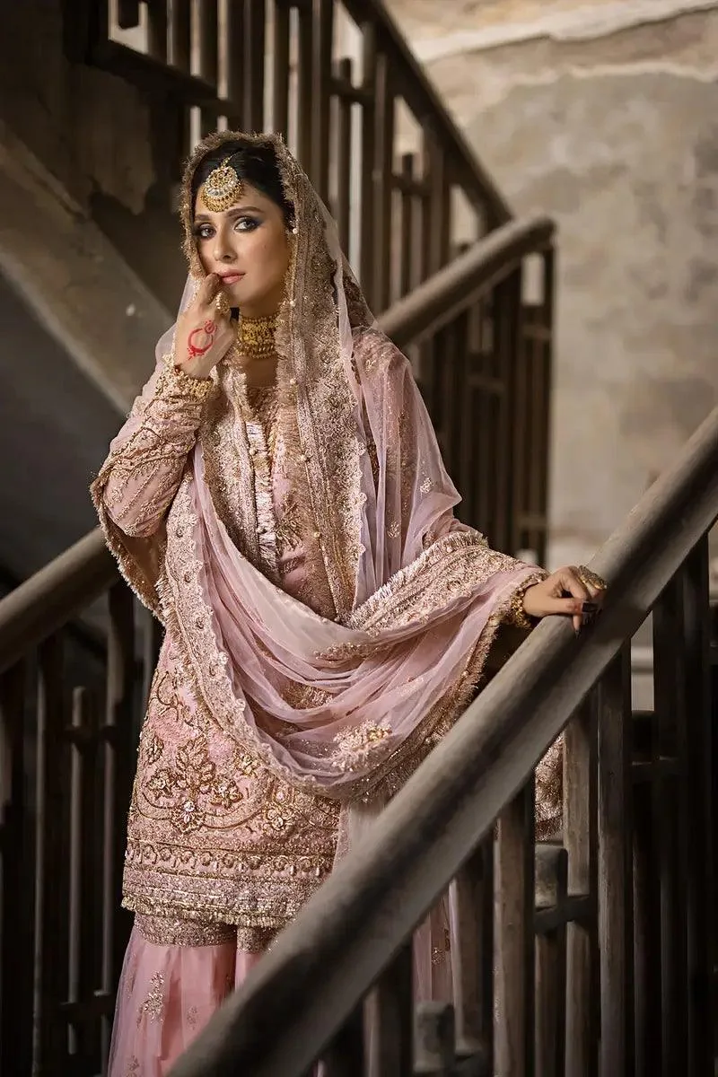 Erum Khan Jahan Wedding 23 Pink Cotton Silk – view 2 – Poshaq