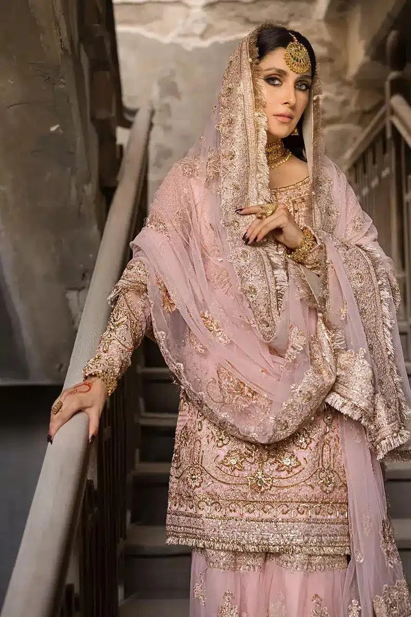 Erum Khan Jahan Wedding 23 Pink Cotton Silk – view 3 – Poshaq