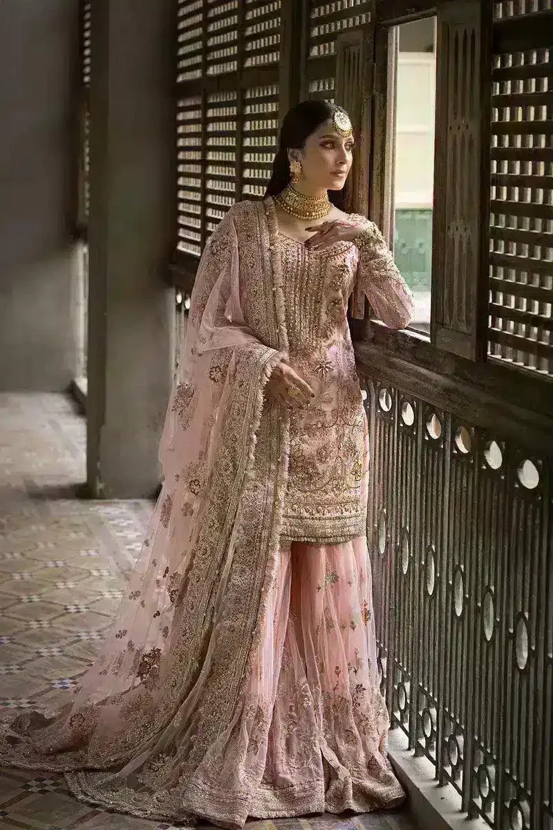 Erum Khan Jahan Wedding 23 Pink Cotton Silk – view 4 – Poshaq