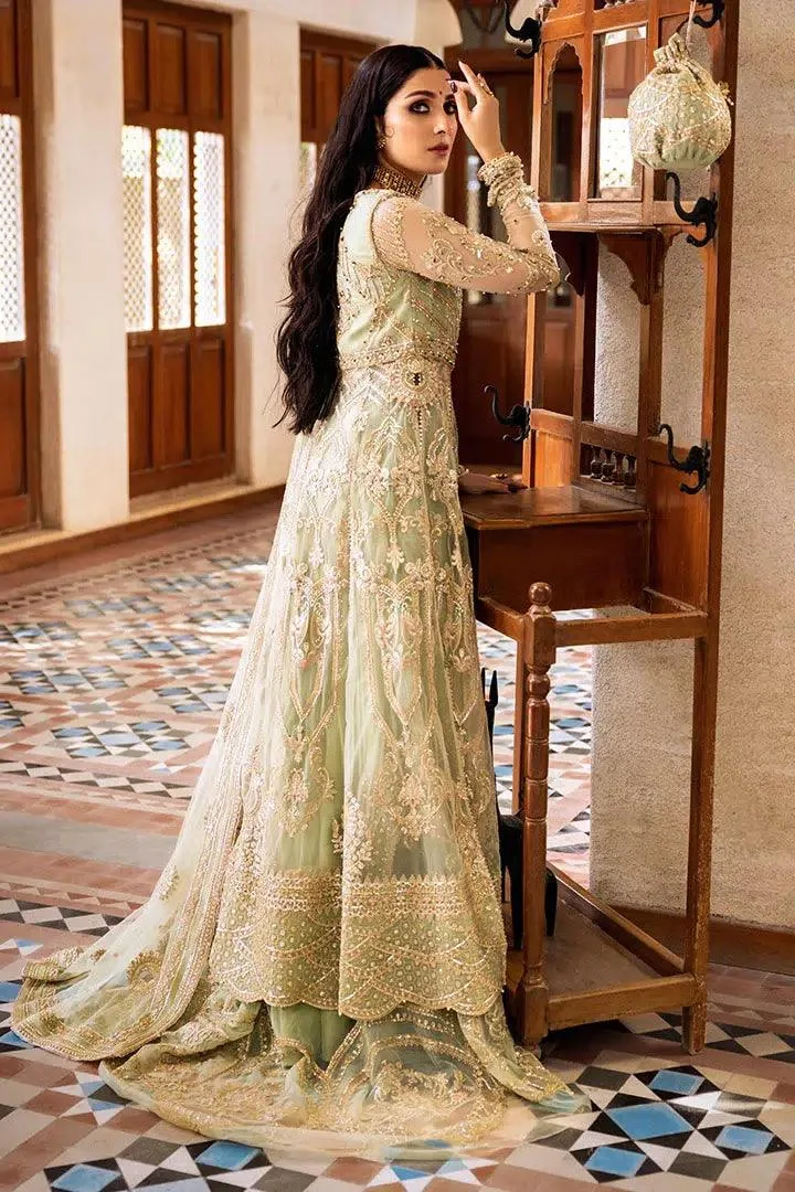 Erum Khan Jahan Wedding 23 Green Viscose – view 2 – Poshaq