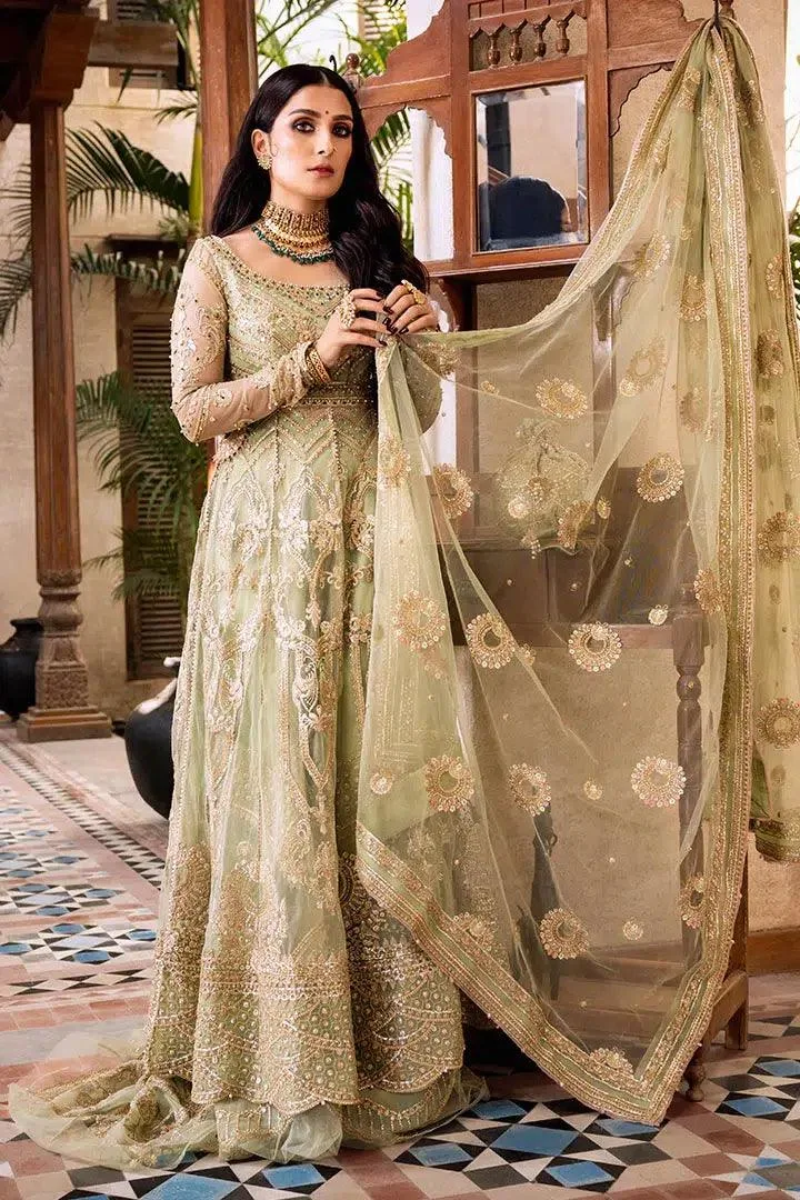 Erum Khan Jahan Wedding 23 Green Viscose – view 4 – Poshaq