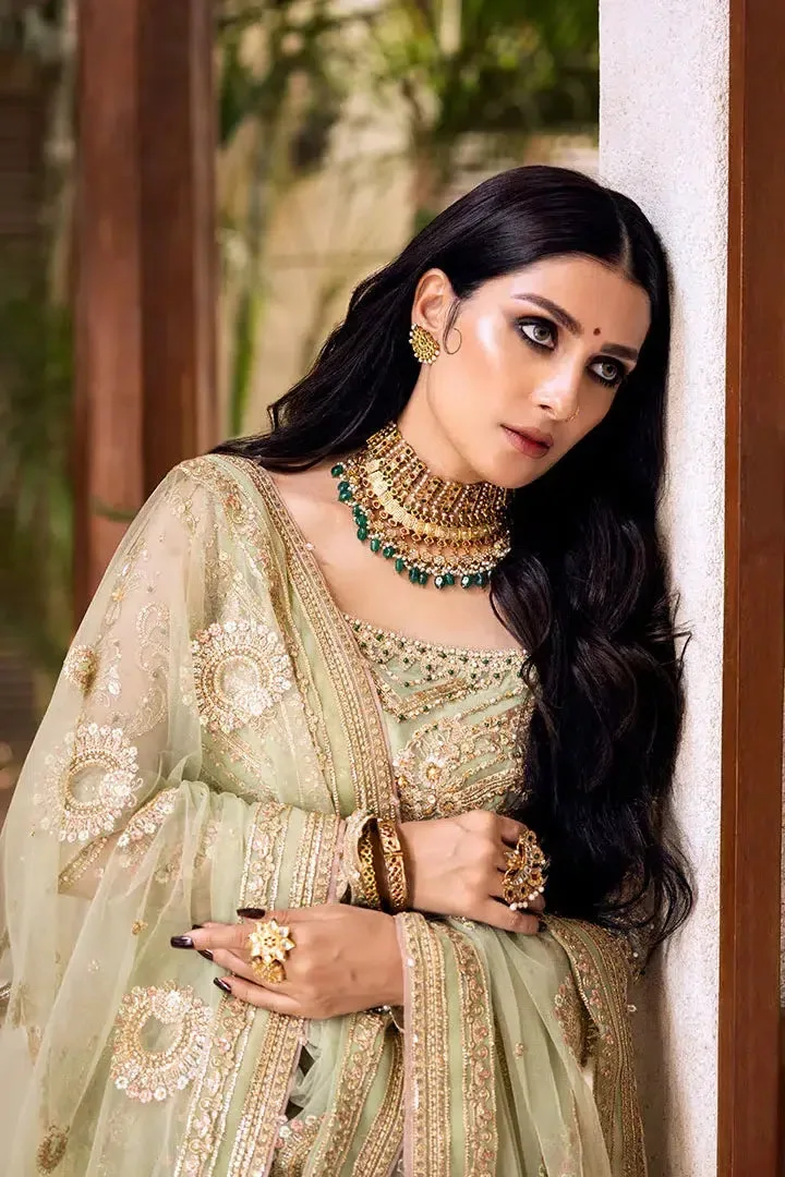 Erum Khan Jahan Wedding 23 Green Viscose – view 5 – Poshaq